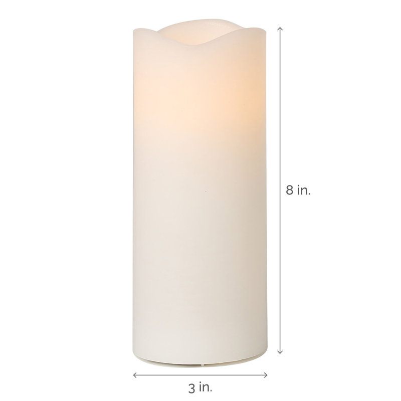 Mikasa Wavy Top LED Unscented Wavy Top Wax LED Candle