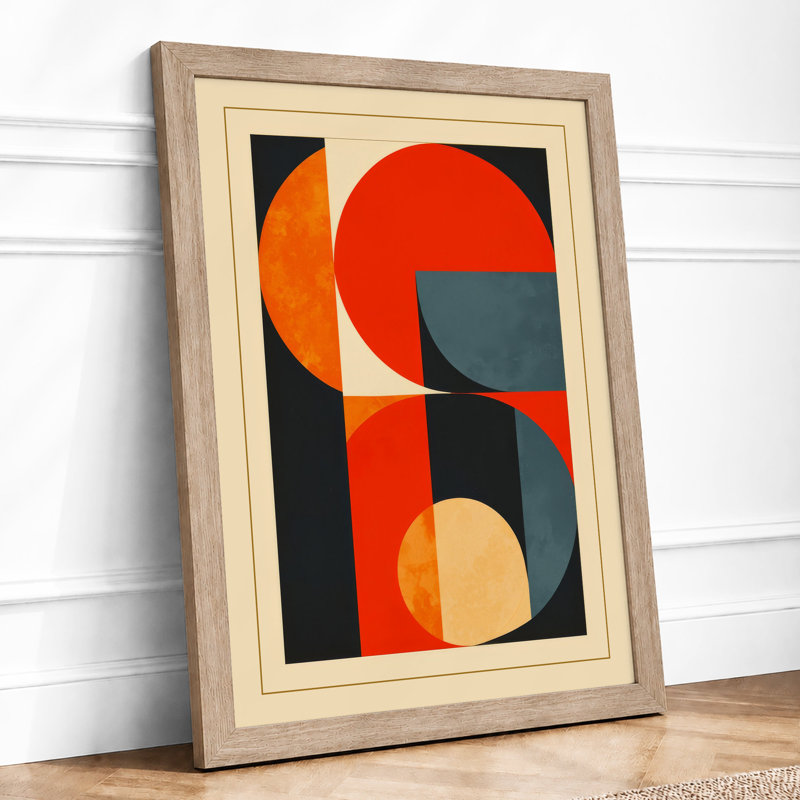 Geometric Harmony Art Deco - Framed Print, A1 - 84.1 x 59.4 cm, Oak