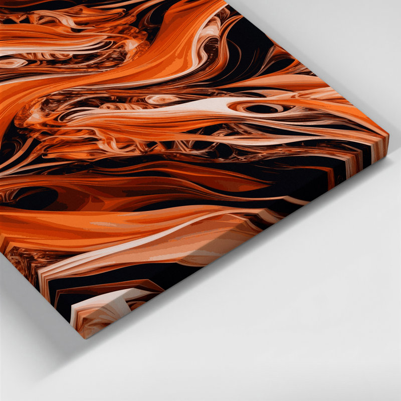 Art numérique sur toile, abstraction numérique 56, H 12 po x l 18 po
