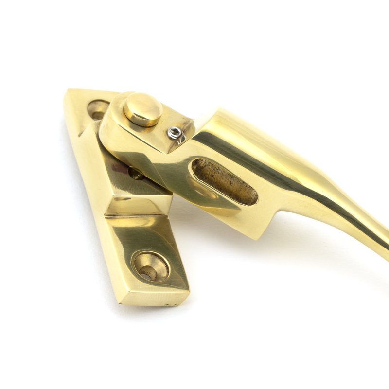 Night-Vent Locking Peardrop Fastener - LH, Polished Brass