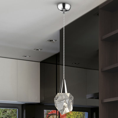Abbotsen 1 - Light LED Crystal;Single Pendant