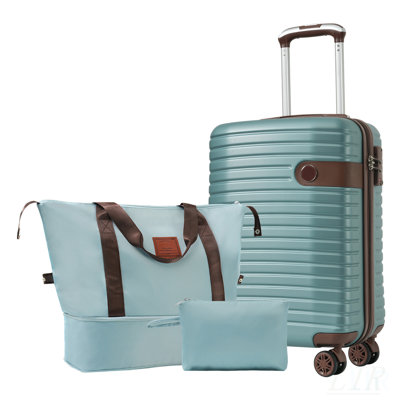 3 Piece Carry-On Luggage Set, Lightweight ABS Hardshell Suitcases with Multi-Directional Wheels and TSA Lock, Airline Approved