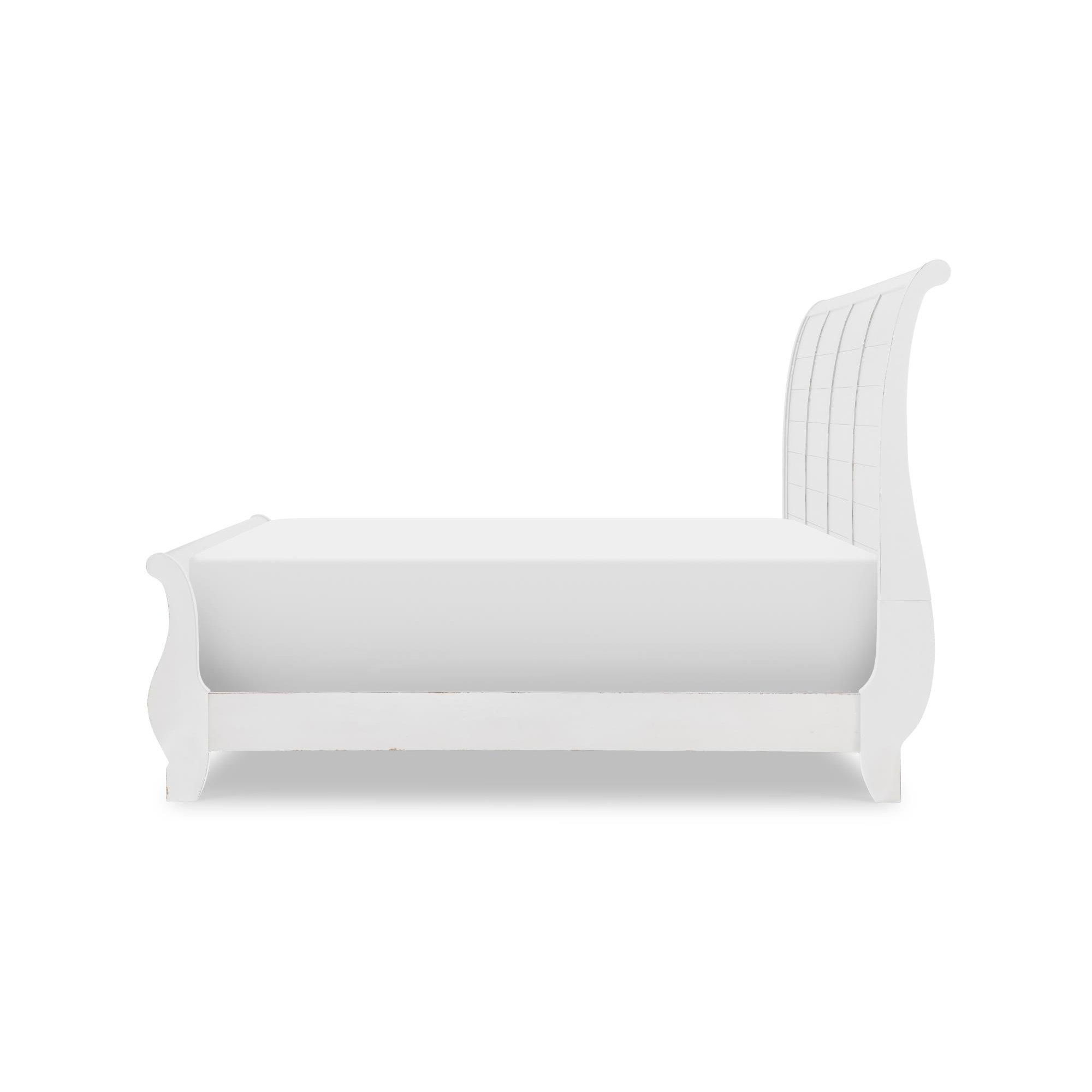 Country Living Sleigh Bed, King, White