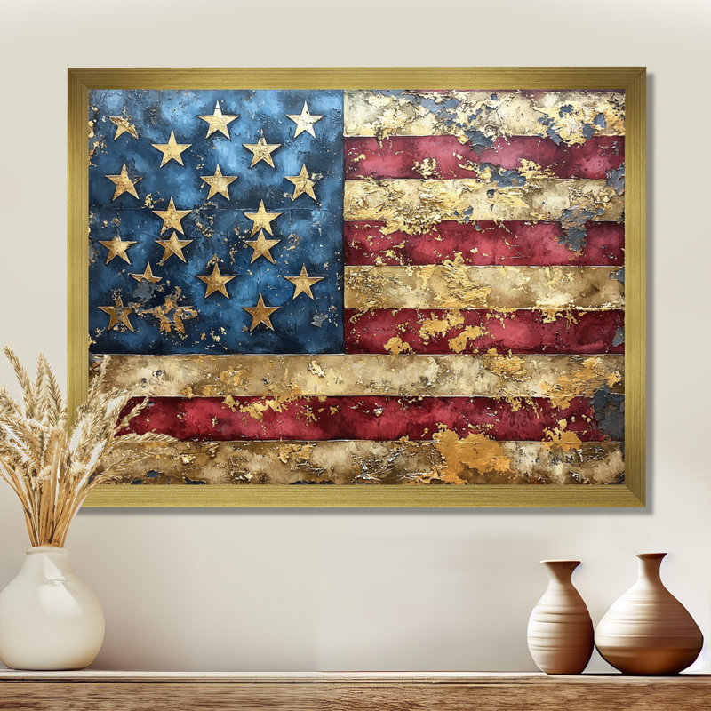 Lakéda - États-Unis, art mural, Reproduction d'une seule photo avec cadre, H 12 po x l 20 po, Doré