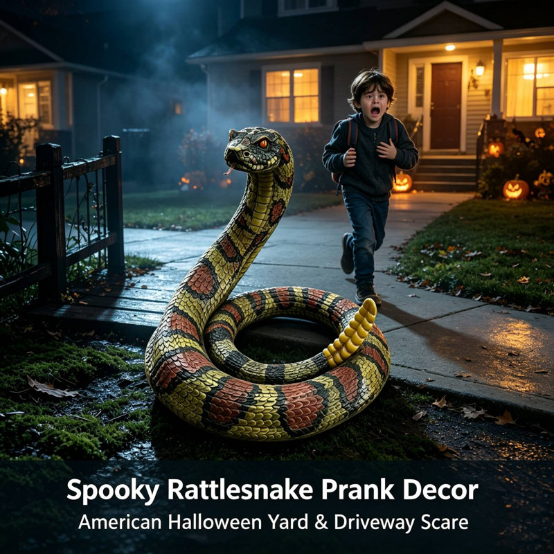 Figurine de jardin en résine Western Diamondback