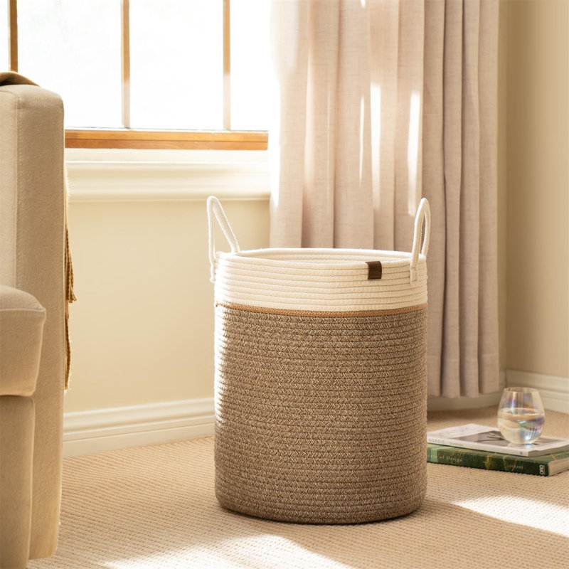 Althoff Rope woven storage basket, 58 qt., Mocha