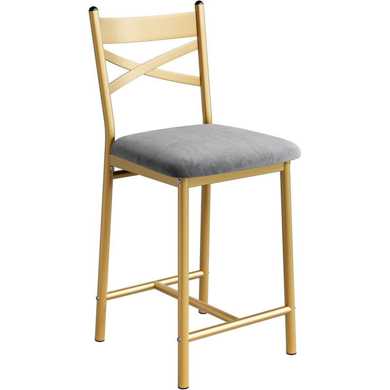 Ensemble de 4 tabourets de bar 26 po à hauteur de comptoir, rembourrés avec dossier