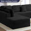 108" Modular Corduroy Sofa with Removable Ottoman & No Assembly-120785845