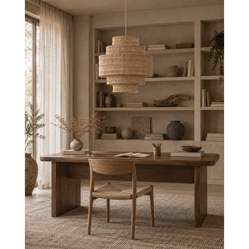 Luminous Handwoven Rattan Pendant Shade