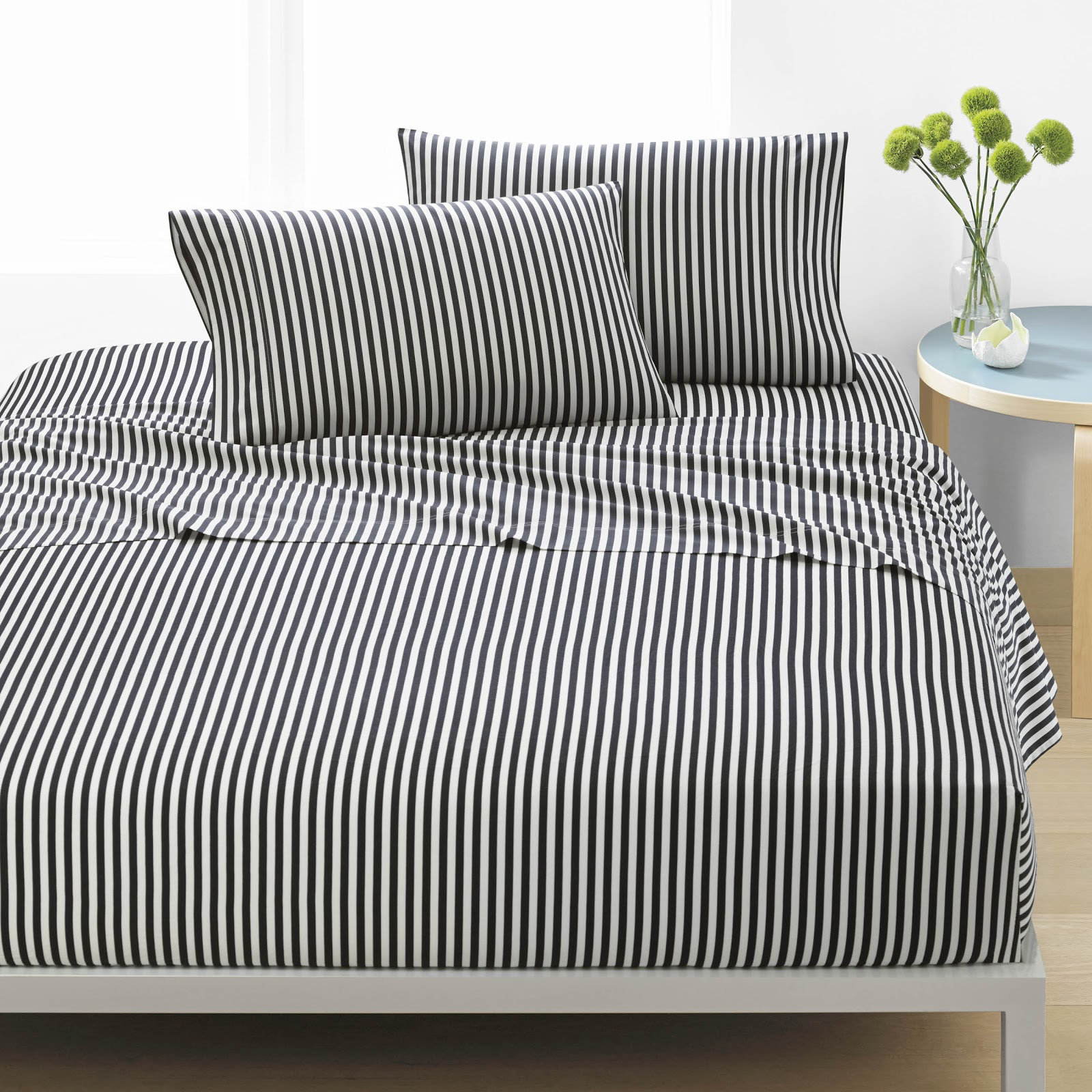 Marimekko Printed Cotton Percale Sheet Sets, Queen, Black/White