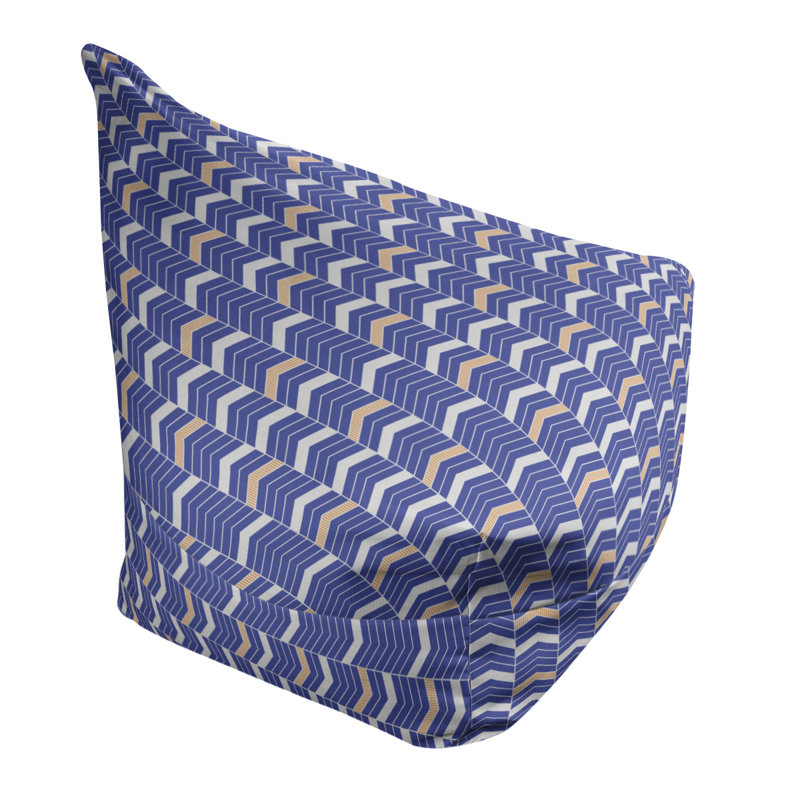 Fauteuil à billes standard &, H 38 po x L 42 po x P 29 po, Bleu / orange, Pas de bourre