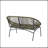 CONDESSA OUTDOOR PATIO GREEN WICKER LOVESEAT-20005221