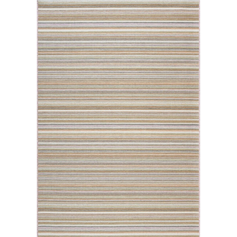 Hurdland Rectangle Striped Flokati Indoor / Outdoor Area Rug, Rectangle 200 x 290cm