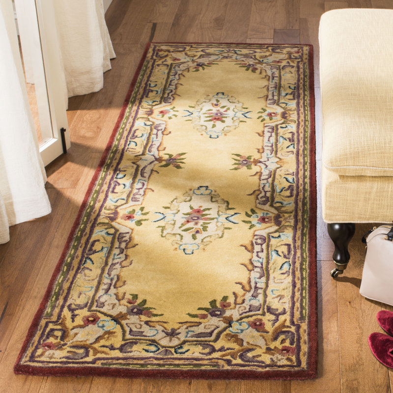 Tapis oriental en laine touffeté à la main Bedgood, Tapis de couloir 2 pi 6 po x 8 pi