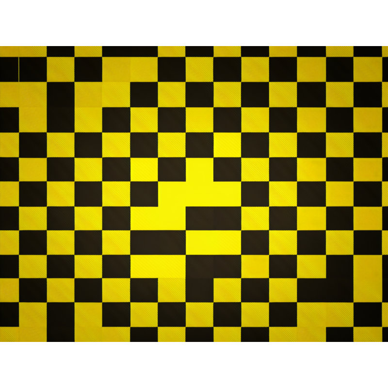 Polyester Comforter, Twin Comforter, Black/Yellow Checkered