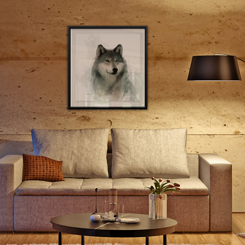 " Rainsoft Wolf ", 22.5" H x 22.5" W x 1.5" D