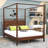 Wood Canopy Bed with Headboard-11329194