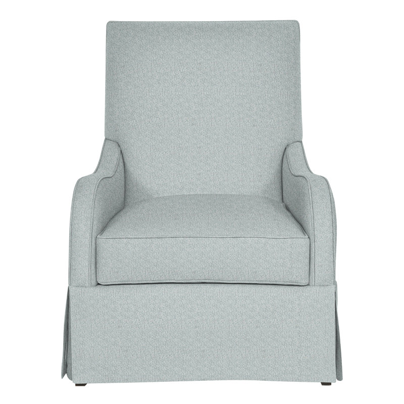 Zoe Swivel Slipcovered Armchair, Ian Haze
