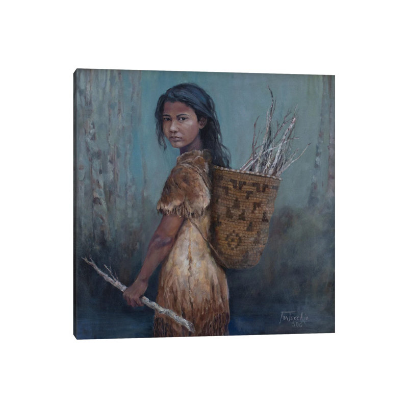 The Kindling Collector by Jan Perley - Wrapped Canvas Print, 45.72 cm H x 45.72 cm W