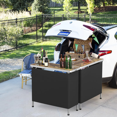 Rectangular Aluminum Patio Folding Bar Table