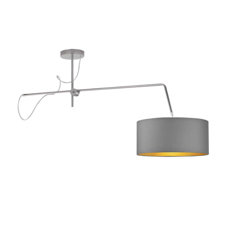 Santina 1 - Light Drum Pendant, Grey, Grey