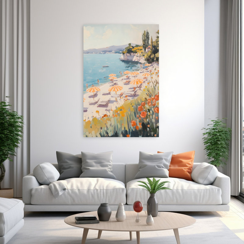 Art contemporain, art abstrait côtier moderne, H 60 po x l 40 po