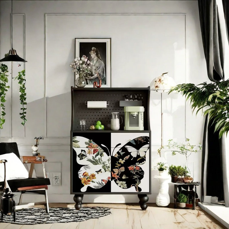 Armoire moderne et simple, Noir, noir, noir, noir