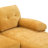 U-Shaped Sectional Sofa 103.5" Chenille Fabric Couch With Dual Chaise Lounges, Storage Pockets And Armrest Pillows For Living Room, Yellow-865214108