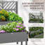Lit de jardin en bois à 2 niveaux avec treillis Outsunny - Gris