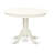 3 Piece Kitchen Table & Chairs Set Contains a Round Dining Room Table with Pedestal and 2 Baby Blue Linen Fabric Parson Chairs, Linen White-1484282948-1484282955-1484282954
