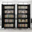 Armoire de rangement en acier robuste de 71 po avec portes verrouillables et 4 tablettes réglables, pour entrepôt, bureau, garage, noir, finition rustique