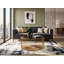 Round Glass Coffee Table with Gold Frame