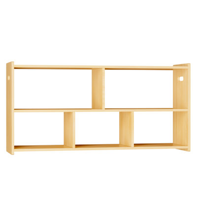 5-Compartment Wooden Kids Bookshelf, Montessori Bookcase for Toddlers, Storage Organizer for Nursery, Playroom & Classroom