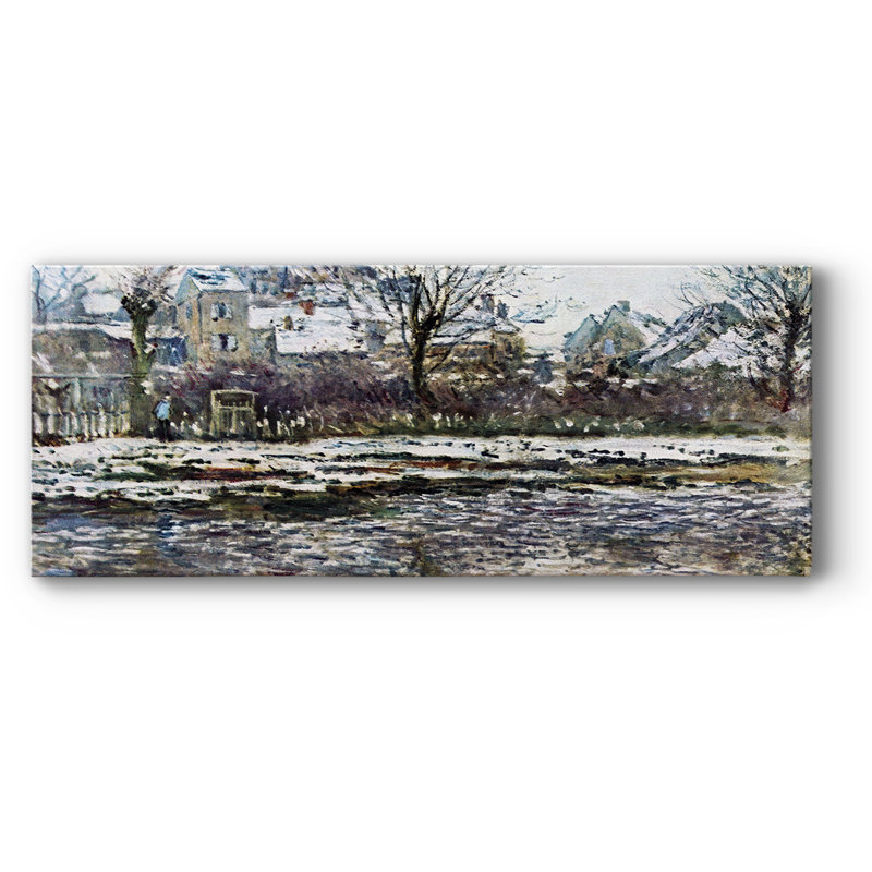 «Snow in Vetheuil» par Monet sur toile, H 8 po x l 20 po x P 1,5 po