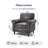 Upholstered Accent Chair Modern Rolled Armchair-1301630353