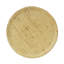 Table d'appoint cylindrique, texture semblable au bois, couleur brun antique