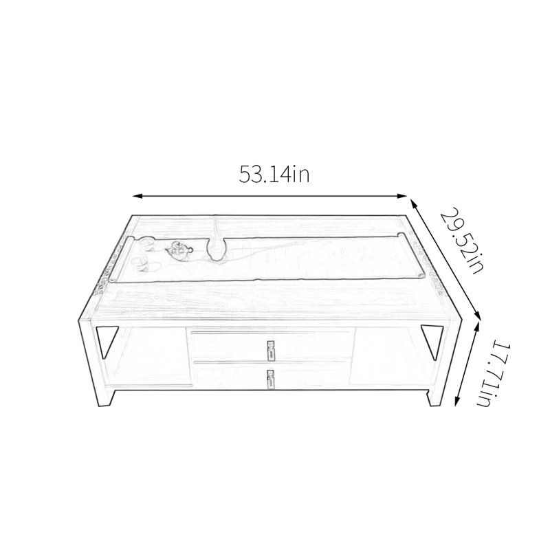 New Chinese-style ebony coffee table