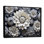 Minimalisme noir et blanc, collage Zinnias sur toile