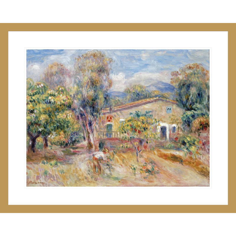 Collettes Farmhouse Cagnes par Pierre-Auguste Renoir, impression giclée sur cadre, H 23,5 po x l 29,22 po