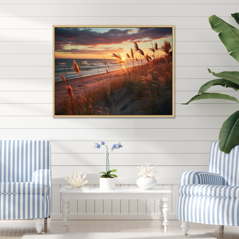 " Golden Sands A Mesmerizing XIII ", 30" H x 40" W x 1.5" D, Natural Floater Framed