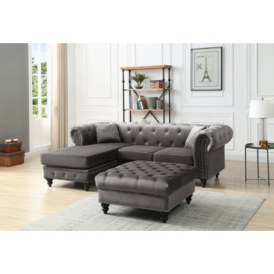 Mobilier avec méridienne, canapé rembourré