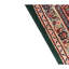 Tapis vert foncé / rouge / ivoire en laine noué à la main de conception unique 5 pi 11 po x 9 pi 10 po