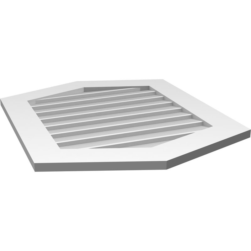 Ventilé vertical à pignon vertical 4/12 po, H 32 po x l 26 po x P 1 po