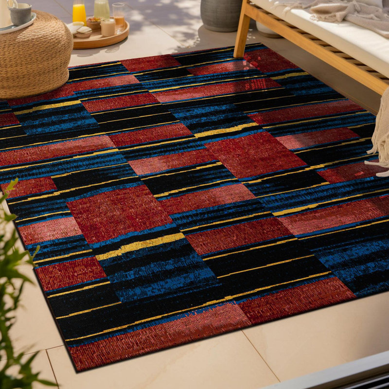 Keazia Indoor/Outdoor Area Rug, Square 7'10"