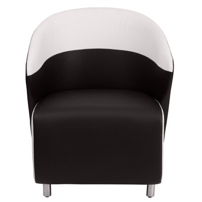 Naved LeatherSoft Curved Barrel Back Lounge Chair