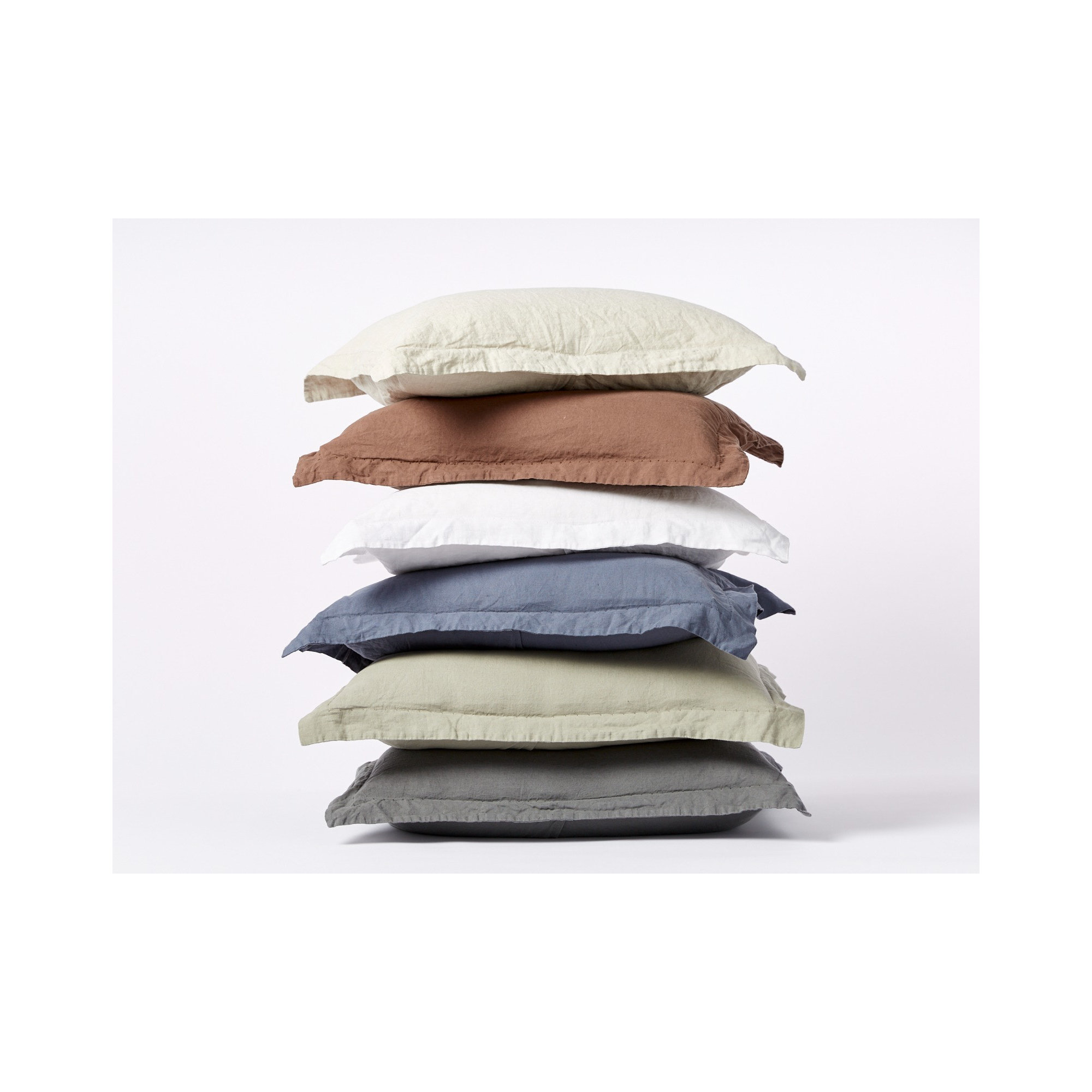 Coyuchi Organic Relaxed Linen Sham, Alpine White, King