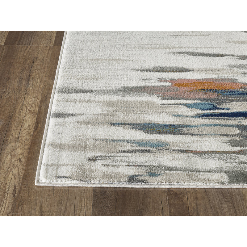 Seldovia Abstract Orange/Blue Area Rug