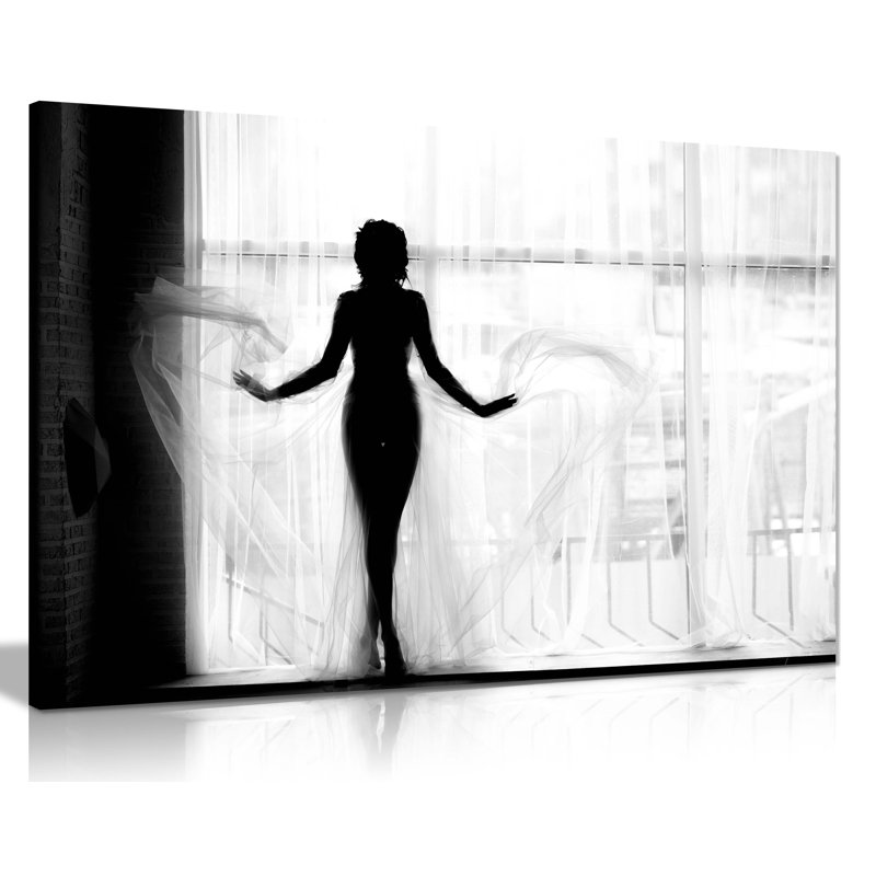 Sexy Woman Body Silhouette - Wrapped Canvas Art Prints, 31cm H x 46cm W