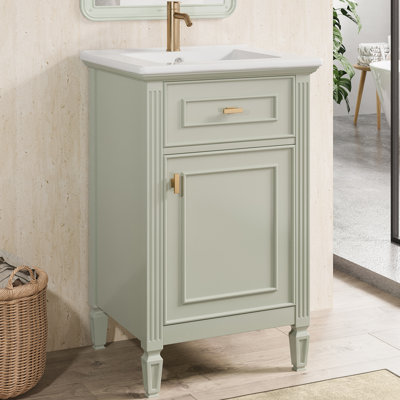 20'' Single Bathroom Vanity With Ceramic Top