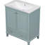 Meuble-lavabo de 30 po avec lavabo en céramique - Portes d'armoire modernes avec tiroir et tiroir
